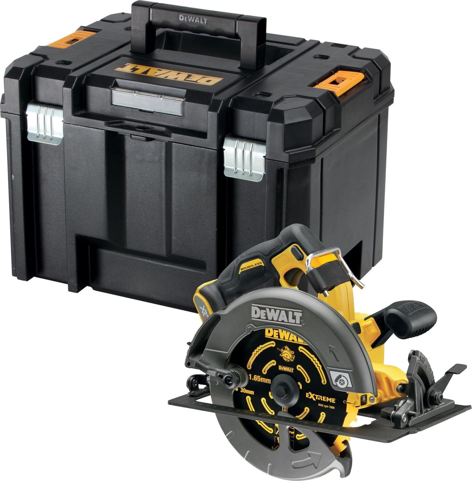 DeWALT DCS 578 NT Accucirkelzaag 54V XR FlexVolt 190 mm borstelloos met zaagblad en TSTAK