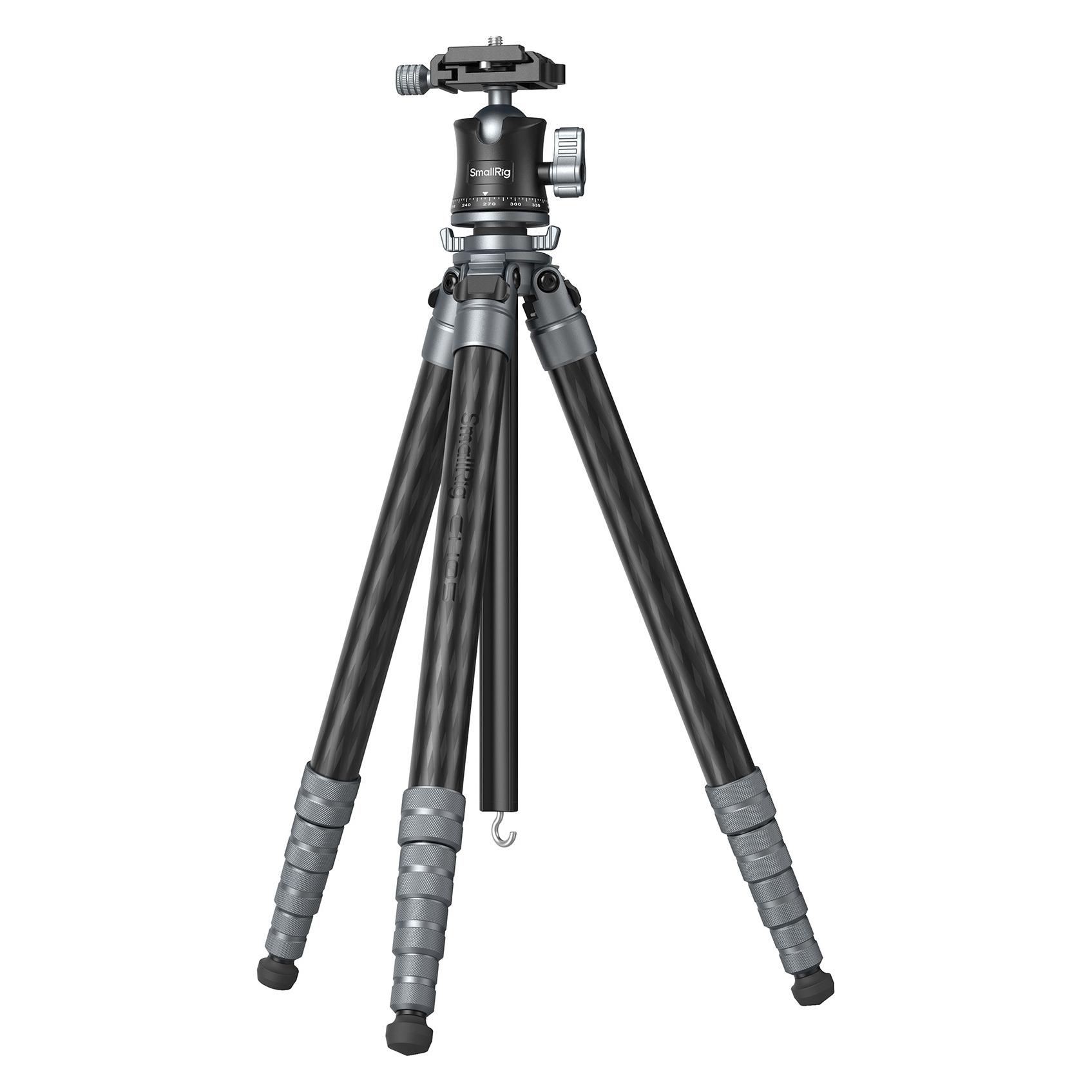 SmallRig 6598 Ultraleichtes Carbon-Stativ für die Reisefotografie (Carbon) (6598)