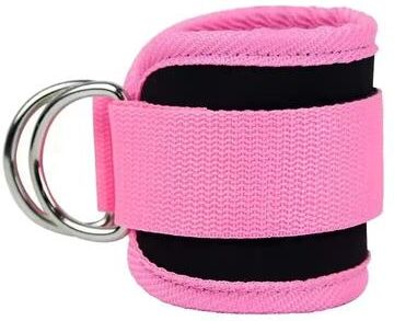 Uplift Picks Ankle Straps For Cable Machine Glute And Leg Workouts Adjustable Comfort Fit pink