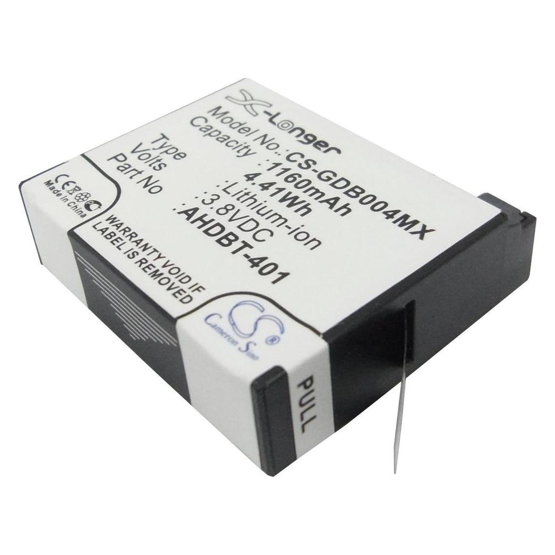 GreenCell Batteri for GoPro HD Hero 4 AHDBT-401, 1160mAh (Kamera Akku) (CB24)