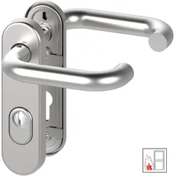 Basi FS-Drücker-Schutzbeschlag - SB/FS 2200K - ES1 - ZA - Kurzschild rund - Edelstahl