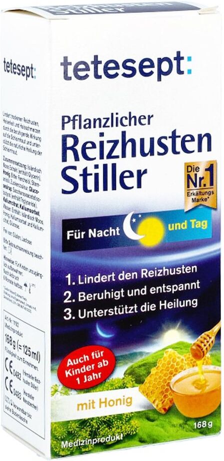 Tetesept Pflanzlicher Reizhusten Stiller Flü.z.e. 168g