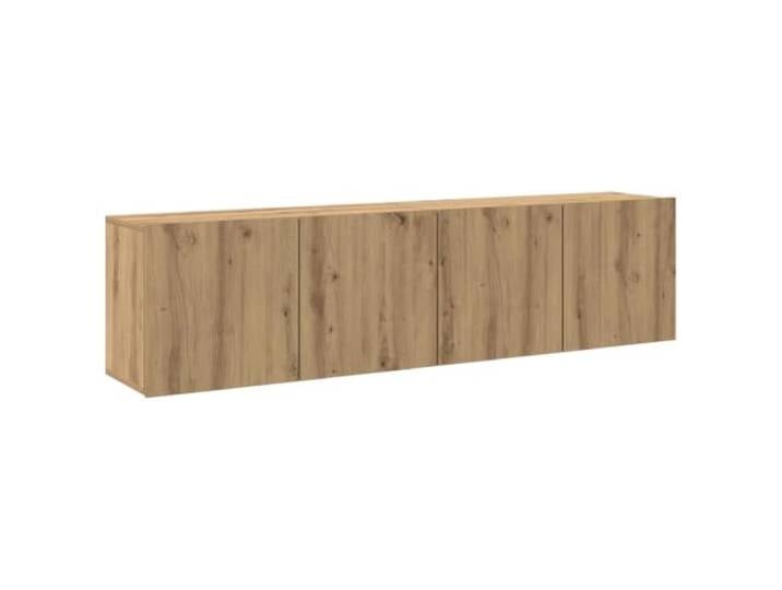 Helloshop26 2 Stück TV-Möbel Wandschrank Design Praktisches Design 80 x 30 x 41 cm Holz Eichenholz Handarbeit 02_0051169
