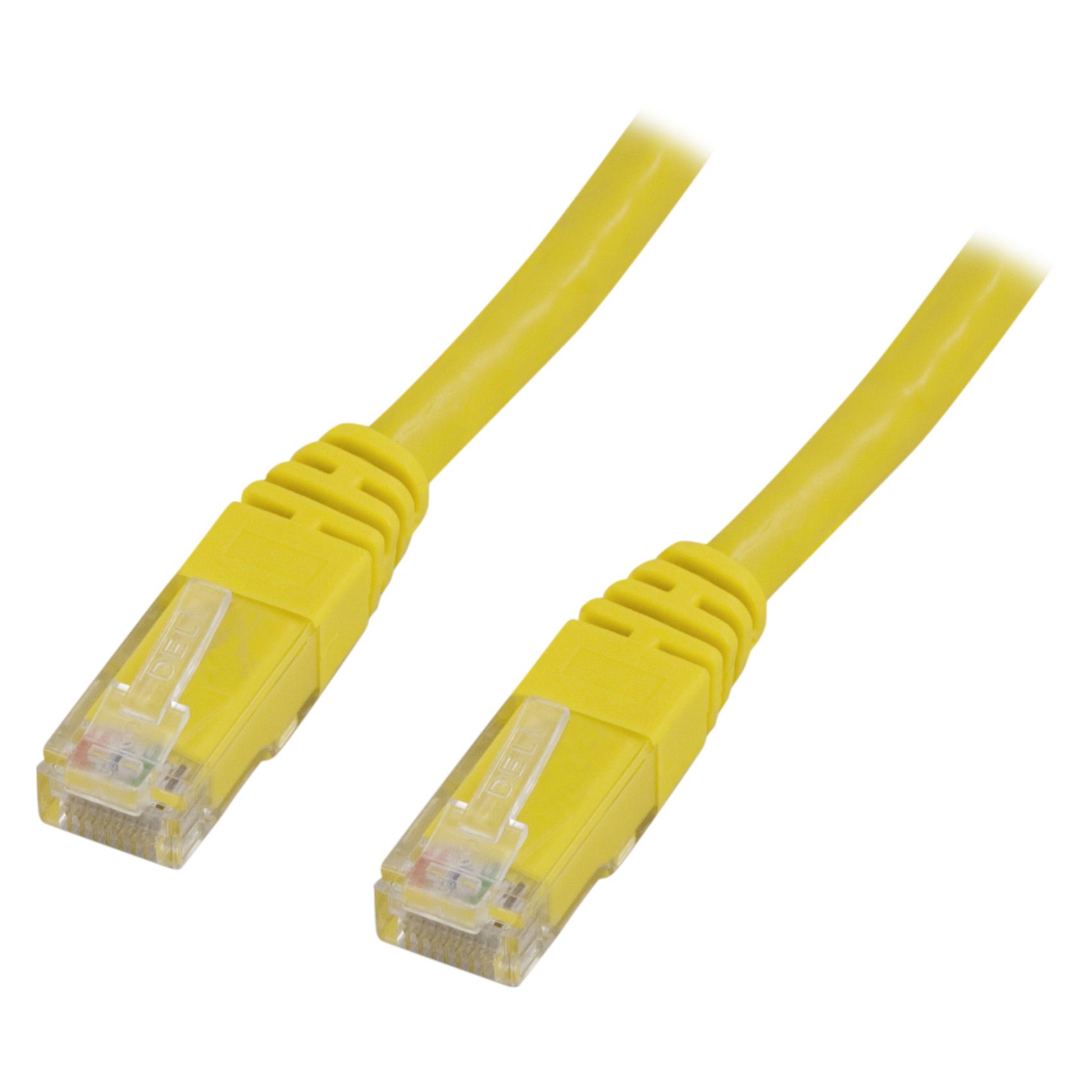 Deltaco UTP Cat5e - 0,5 m - RJ-45 - RJ-45 - Gelb (U/UTP, CAT5e, 0.50 m) (GL05-TP)