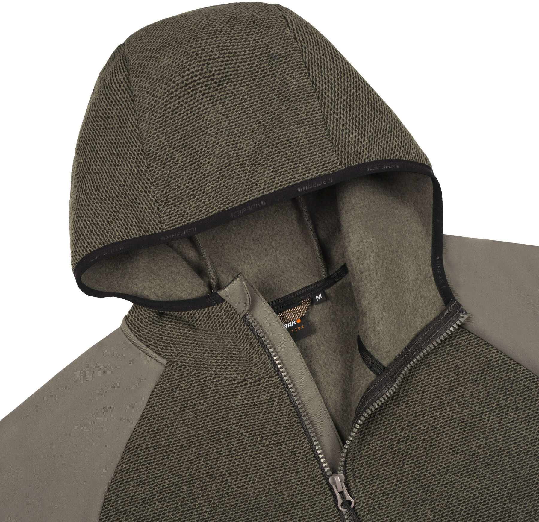 Outdoorjacke ICEPEAK "Icepeak Midlayer Baltimore", Herren, Gr. M, braun (granit), Stoff, 100% Polyester, normal, Jacken Outdoorjacke