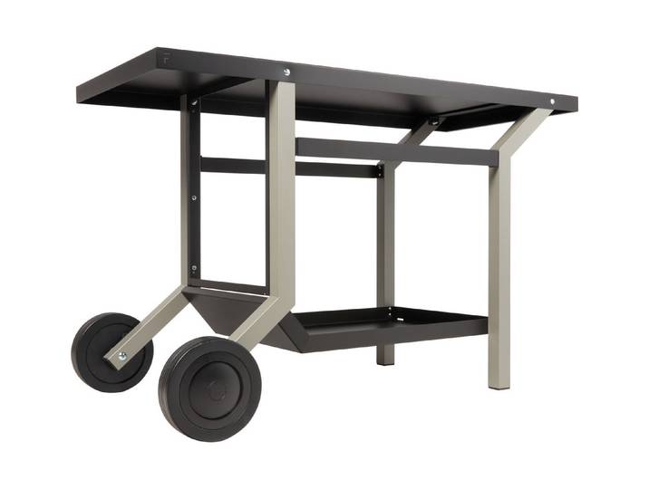 Forge Adour Roll-Tisch für Plancha Mattschwarz-Grau 119 × 64 × 76 cm
