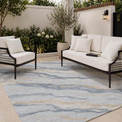 Addison Rugs Machine Washable Indoor/ Outdoor Contemporary Dell Chantille Rug