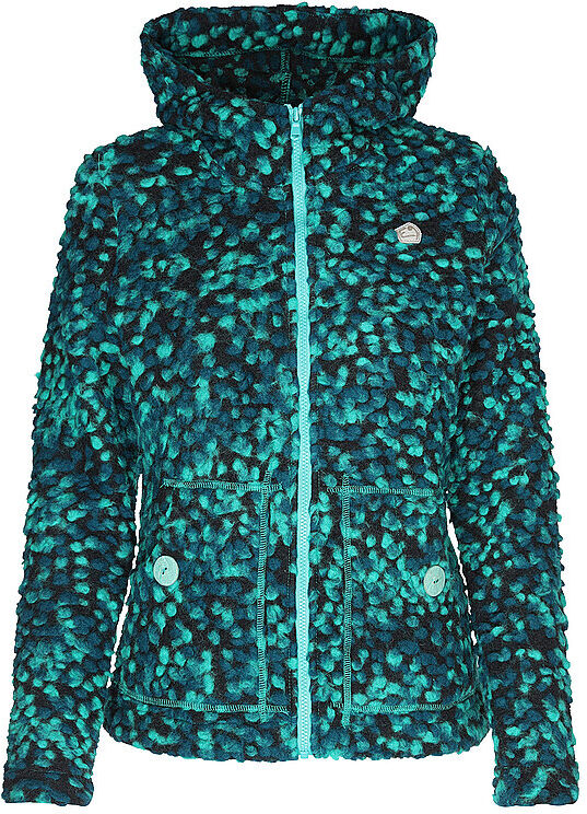 E9 Damen Fleecejacke Aly Dots Hoodie dunkelgrün   S W