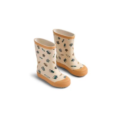 Stiefel WHEAT "WHEAT Rubber Boot Muddy", Mädchen, Gr. 22, beige (taffy surf friends), Gummi, Schuhe Stiefel