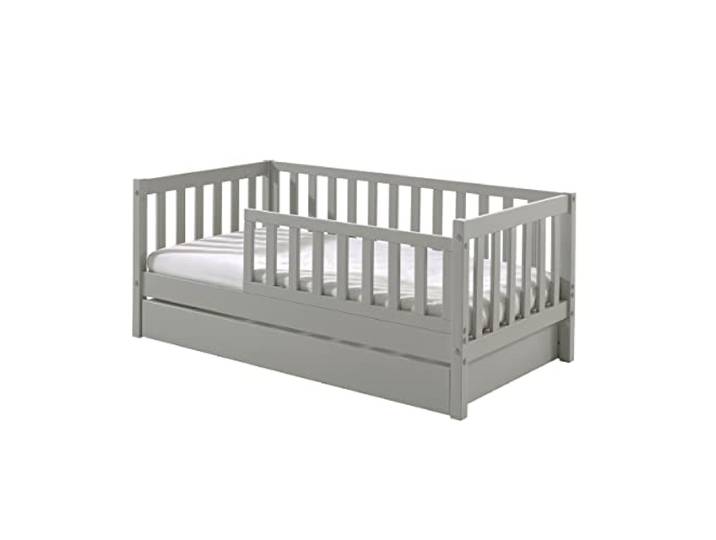 Vipack Bed, grenen, grijs, 70 x 140 cm