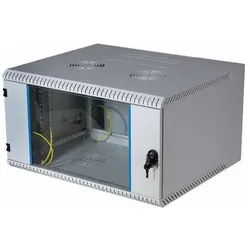 EFB Elektronik 19" Wandgehäuse 6HE, schwenkend, 2-teilig, RAL7035, Tiefe 600 mm (6 HE, 19 Zoll Rack), Serverschrank, Grau