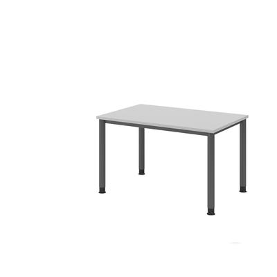 Hammerbacher-Schreibtisch 4Fuß-rd.120x80cm Grau/Graphit-VHS12/5/G
