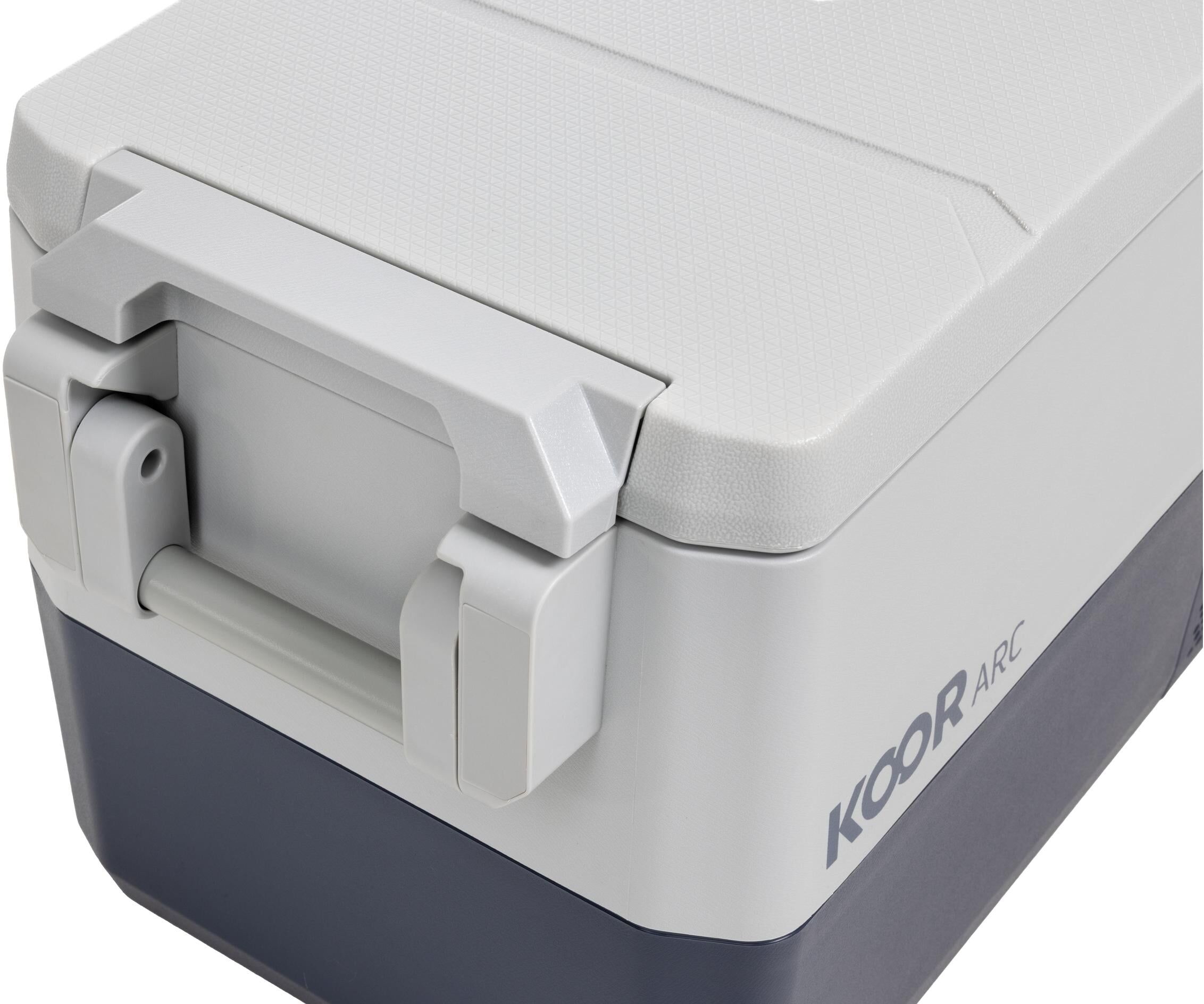 Elektrische Kühlbox KOOR "ARC2 30 L", Energieeffizienz: B, blau (blau, grau), KühlboxenB:36cm H:38,3cm T:65,2cm, Elektrische Kühlbox, B:36cm H:38,3cm T:65,2cm blau, grau Einheitsgröße