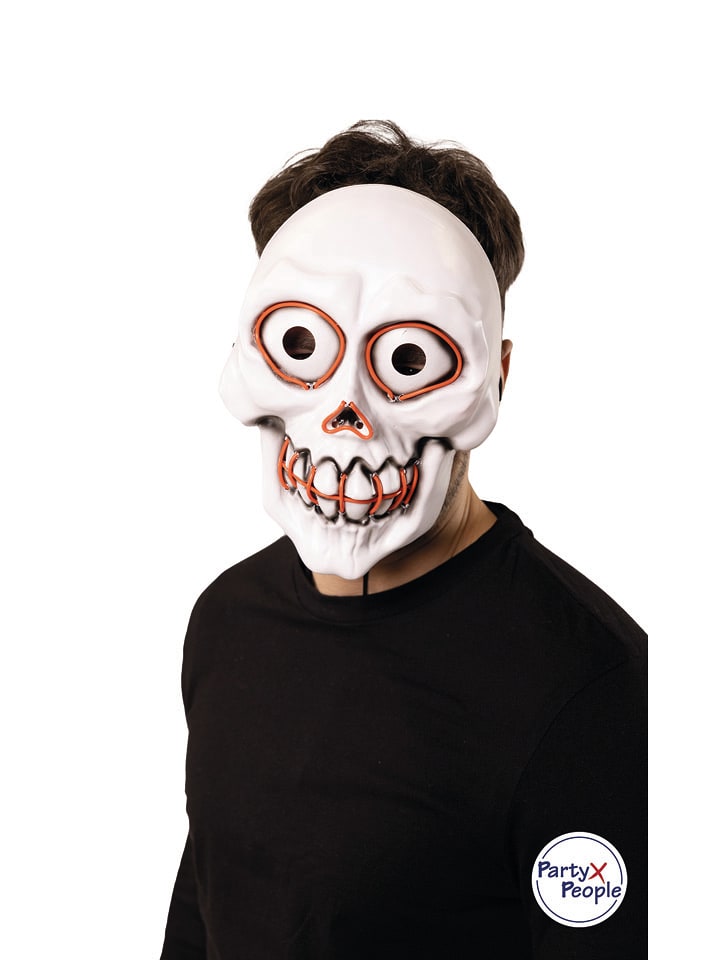 Party x People LED-Maske in Weiß - onesize