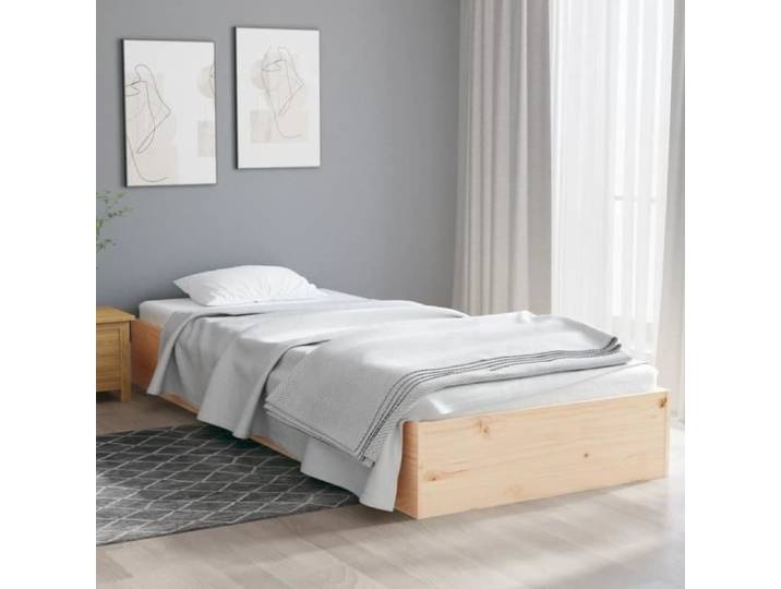 Cadre de lit - bois massif 90x190 cm simple A20067