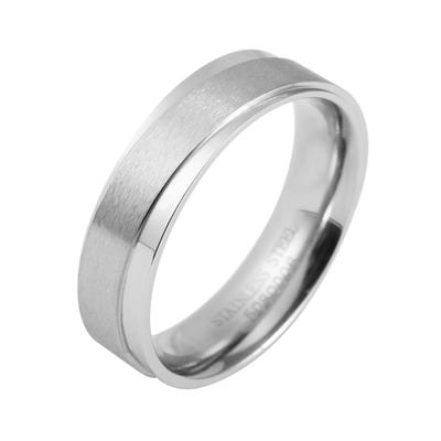Partnerring AKZENT "Romantic Gift, silberfarbig, langlebig" Gr. 64, silber (silberfarbig), Fingerringe, Herren, 64, Edelstahl