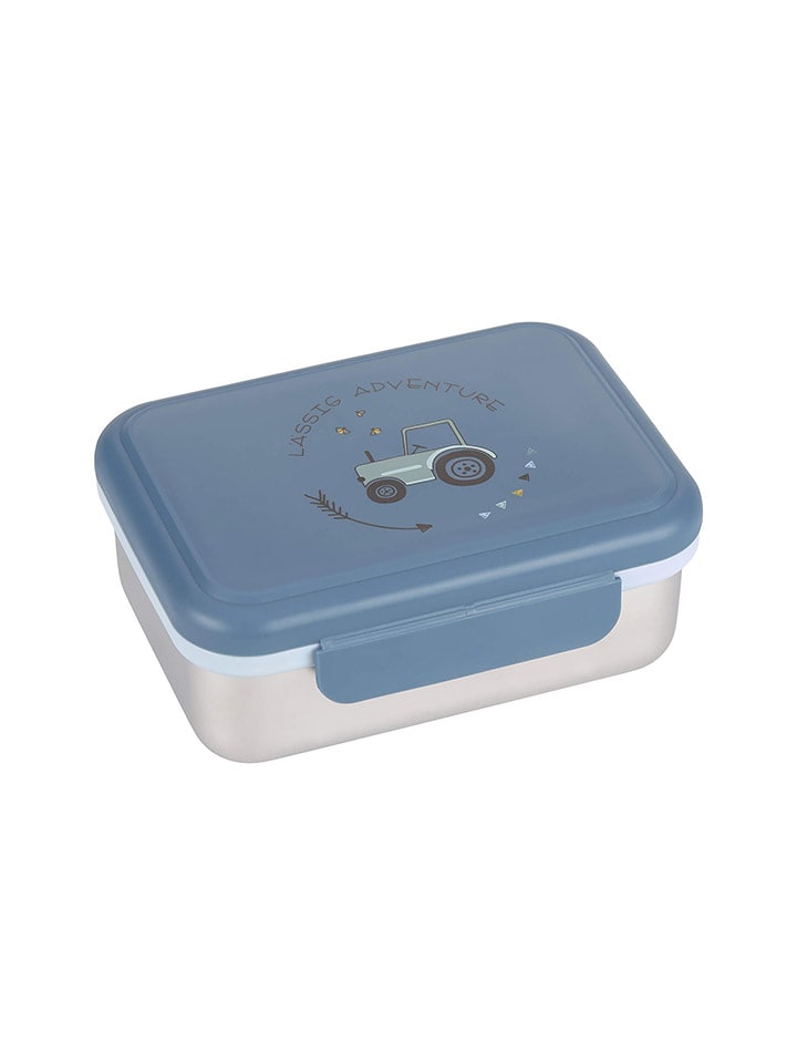 Lässig Lunchbox "Adventure" in Blau/ Silber - onesize