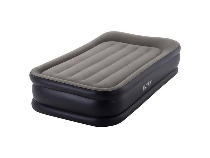 Luftbett, Grau, Schwarz, Kunststoff, 99x42x191 cm, integrierte elektrische Pumpe, beflockte Schlafseite, Schlafzimmer, Betten, Gästebetten, Luftbetten