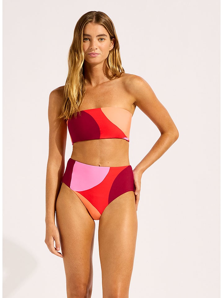 Seafolly Bikini-Hose in Rot/ Rosa - L