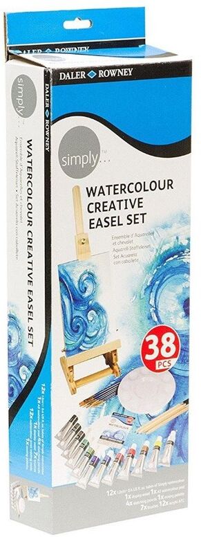 Daler Rowney - Simply aquarelle Set Créatif Chevalet 38 pièces