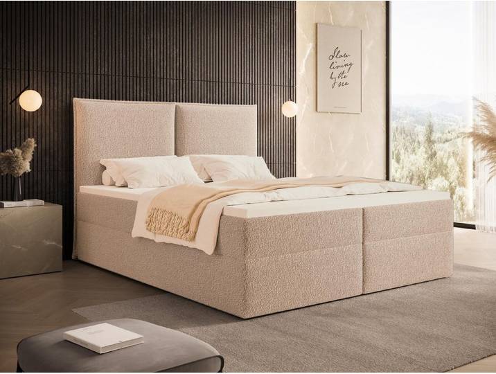 Compleo Boxspringbett PILLOW, Doppelbett elegant, Boxbett mit zwei Bettkästen