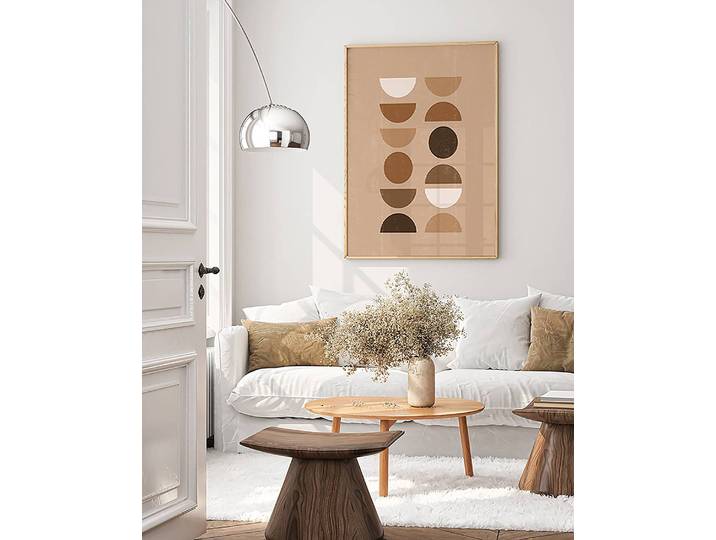 Bild Abstract Geometric Buche Massiv, lackiert Acrylglas Multicolor 63 x 83cm