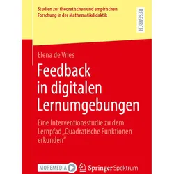 Feedback in digitalen Lernumgebungen, Fachbücher von Elena de Vries