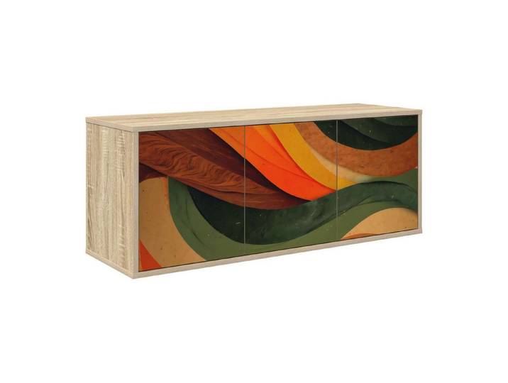 vidaXL TV-Schrank Wandmontierter TV-Schrank BONN 102 x 33 x 40 cm Sonoma-Eiche (1-St)