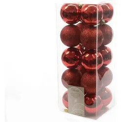 Kaemingk Weihnachtsbaumkugeln bruchfest 20 Stk rot Ø 6cm