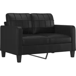 vidaXL 2-Sitzer-Sofa Schwarz 120 cm Kunstleder