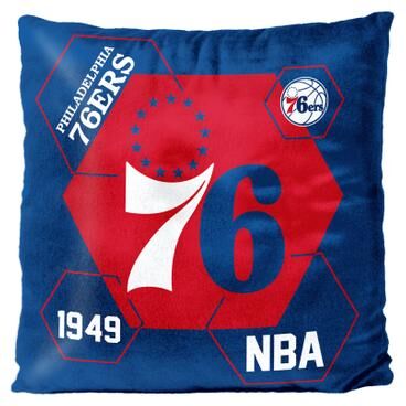 76ers Velvet Reverse Pillow by NBA in Multi