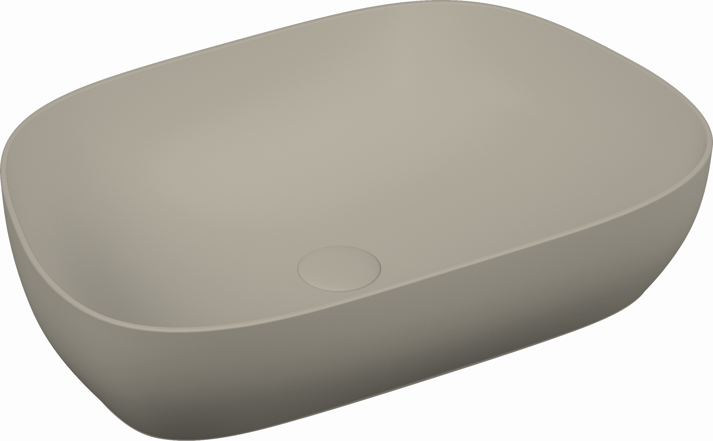 Bac de comptoir VitrA Options 5993B420-0016 62,5 x 42,5 cm, TV, sans trop-plein ni trou pour robinet, taupe mat VC
