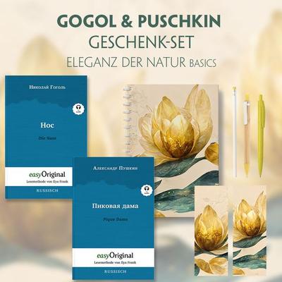 Gogol & Puschkin Geschenkset - 2 Bücher (mit Audio-Online) + Eleganz der Natur Schreibset Basics, Set von Nikolai Wassiljewitsch Gogol,Alexander