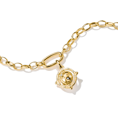 Charm-Einhänger THOMAS SABO "Weltkugel-Optik, Schmuck Anhänger für Charm-Armband Reisen - Connect", gold (gelbgoldfarben, kristallweiß, kristallweiß), Charms, Damen, Metall, mit Zirkonia (synth.)
