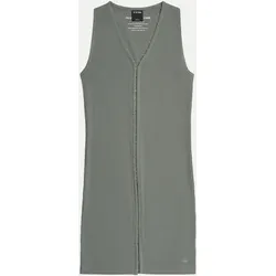Kleid Gerippt Grün L