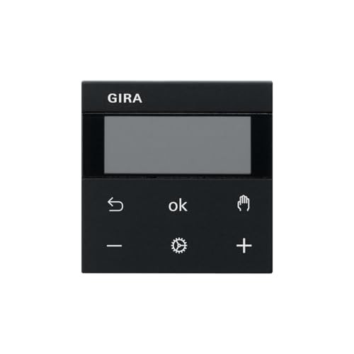 Gira System 3000 kamertemperatuurregelaar BT, System 55, mat zwart