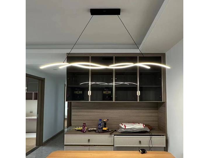 Nordique Led bande suspension créative Restaurant Bar bureau salon de thé lustre moderne Simple maison intérieur décor lampes d'éclairage