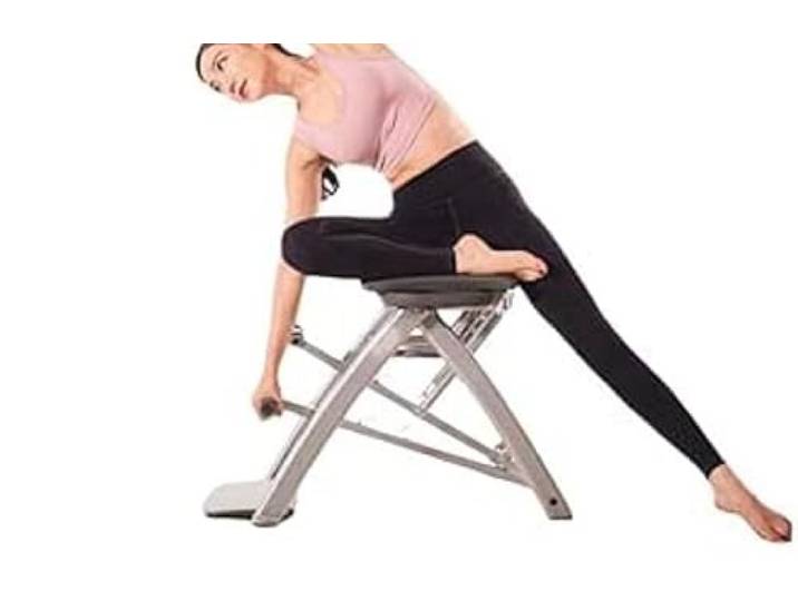 CSBH Pilates Fitness Chair Pilates Yoga Stuhl Yoga Stuhl Stepper Faltbarer Fester rutschbarer Stabiler und dauerhafter schwarzer Gewicht 30 Pfund