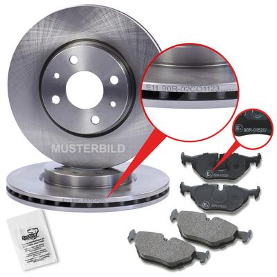 Atec Bremsscheiben + Bremsbeläge Vorderachse Belüftet [Hersteller-Nr. 40576207] für Citroën, Peugeot, Ds