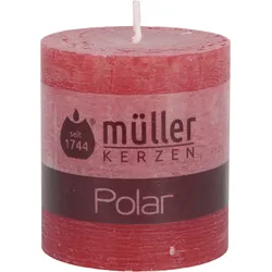 Stumpenkerze POLAR rot (DH 6,80x7,50 cm) - DH 6,80x7,50 cm