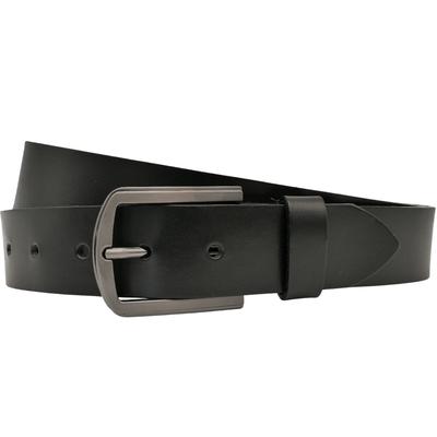 Ledergürtel ANNAMATONI "AnnaMatoni Ledergürtel Crest Ledergürtel Crest", Herren, Gr. TW85 - 100cm Gesamtlänge, schwarz (schwarz 790), 100% Leder, Gürtel Ledergürtel
