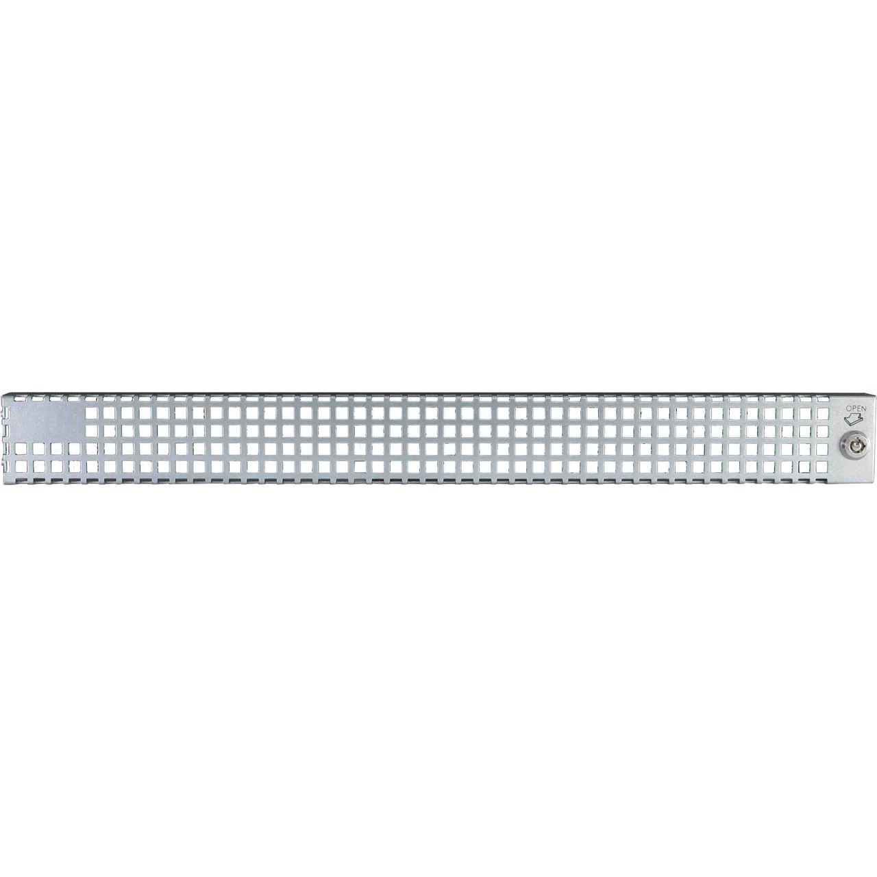 Inter-Tech IPC Frontgitter 1U silber abschließbar