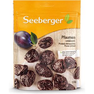 Seeberger Trockenfrüchte Pflaumen, getrocknet und entsteint, ohne Zuckerzusatz, im Beutel, 200 g