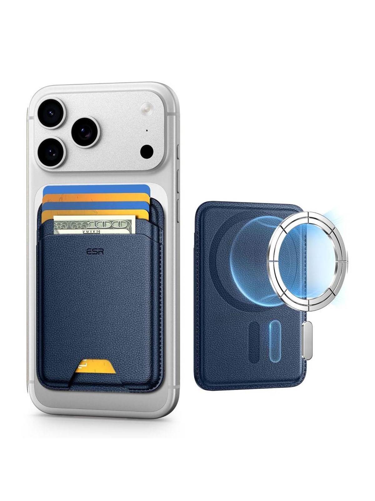 ESR Classic RFID Magnetic Wallet MagSafe for Phone - Navy Blue