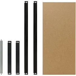 shelfplaza BLACK 75x60 cm Fachboden-Set in schwarz für BLACK Schwerlastregale