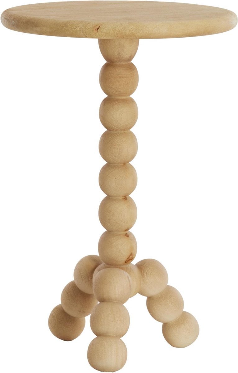 Light & Living Bijzettafel Veglio - Naturel - Ø35 cm