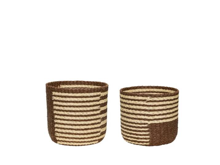 Hübsch Twine Körbe 2er-Pack Braun-beige