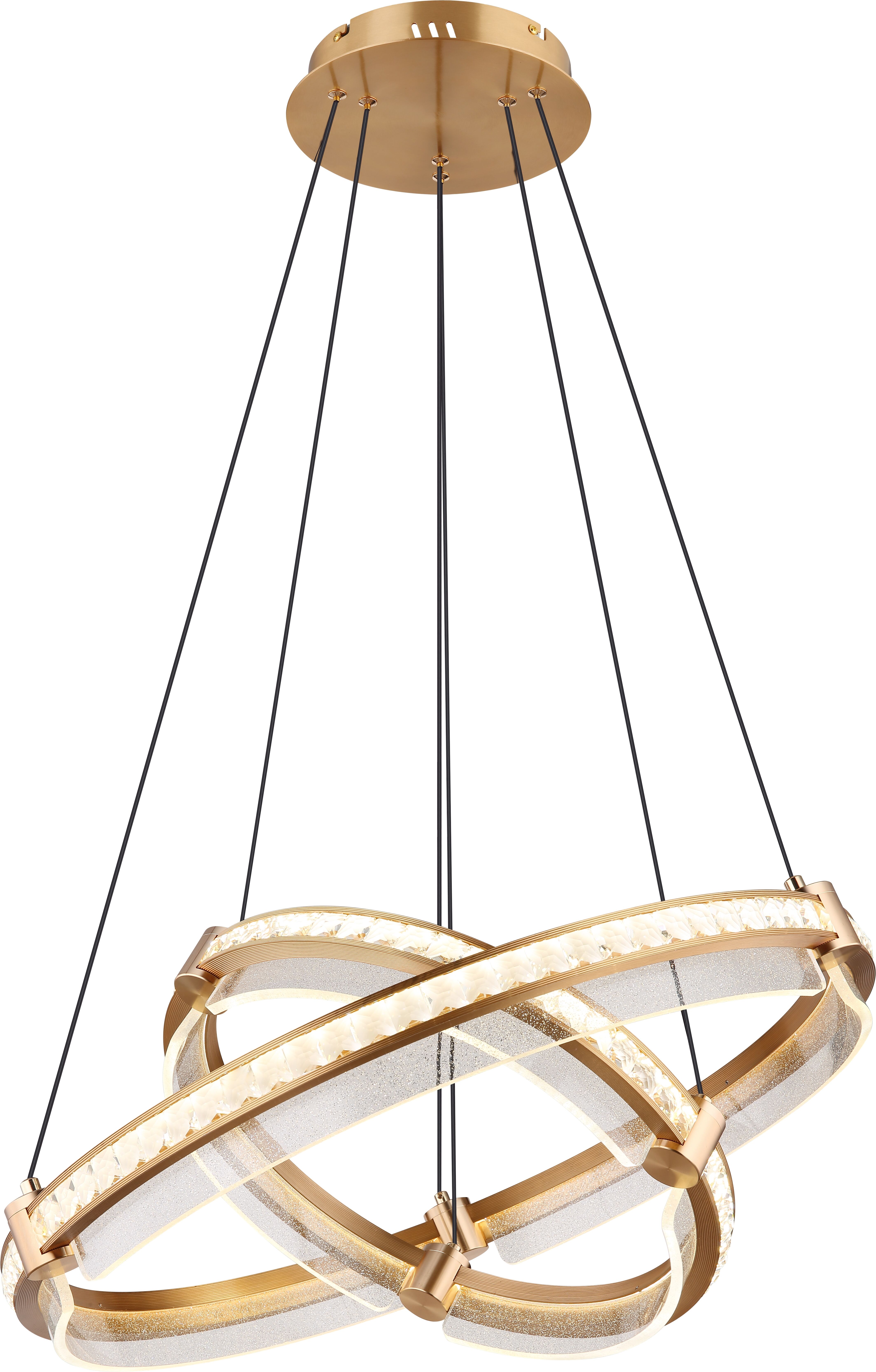 GLOBO LIGHTING LED Pendelleuchte "BLONDIE", gold (goldfarben), Leuchten, Hängelampe/Hängeleuchte/Wohnzimmer/Esstisch/elegant, LED Pendelleuchte