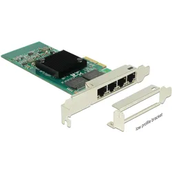 Delock PCI-Express Netzwerkkarte, 4x1Gbps (Mini PCI Express), Netzwerkkarte