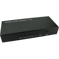 Cables Direct CDL 4 Port HDMI v2.0 Splitter, Switch Box